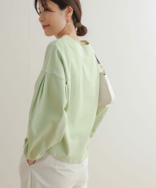 ＊＊URBAN RESEARCH DOORS / アーバンリサーチ ドアーズ Tシャツ | コットンポンチタックスリーブプルオーバー（MINT）