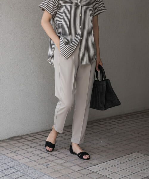 ＊＊URBAN RESEARCH DOORS / アーバンリサーチ ドアーズ その他パンツ | ストレッチテーパードイージーパンツ（L.BEIGE）