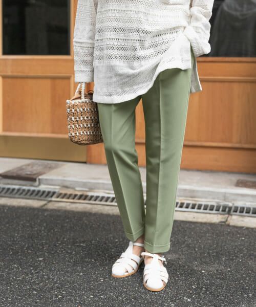 ＊＊URBAN RESEARCH DOORS / アーバンリサーチ ドアーズ その他パンツ | ストレッチテーパードイージーパンツ（L.KHAKI）