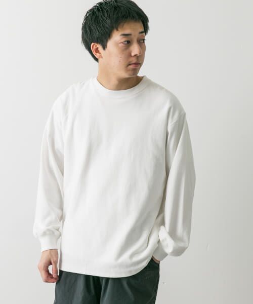 ＊＊URBAN RESEARCH DOORS / アーバンリサーチ ドアーズ Tシャツ | USAコットンロングスリーブTシャツ（WHITE）