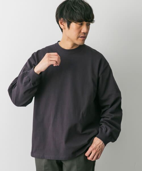 ＊＊URBAN RESEARCH DOORS / アーバンリサーチ ドアーズ Tシャツ | USAコットンロングスリーブTシャツ（CHARCOAL）