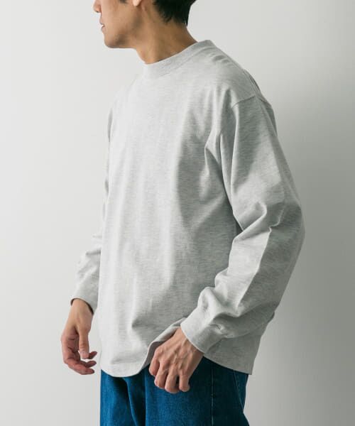 ＊＊URBAN RESEARCH DOORS / アーバンリサーチ ドアーズ Tシャツ | USAコットンロングスリーブTシャツ（MIX WHITE）
