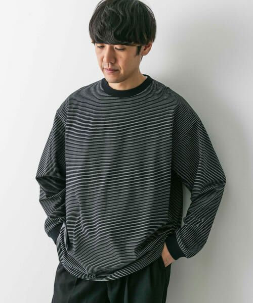 セール】 ミジンボーダーロングスリーブTシャツ （Tシャツ