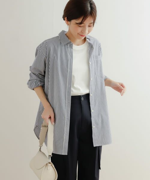 レディース レギュラーカラー オーバーシャツ loose regular collar over shirt / ルーズレギュラーカラー