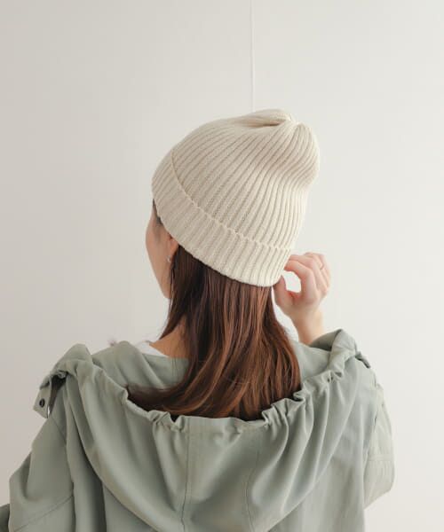 ＊＊URBAN RESEARCH DOORS / アーバンリサーチ ドアーズ ニットキャップ | リネンコットンニットキャップ（IVORY）