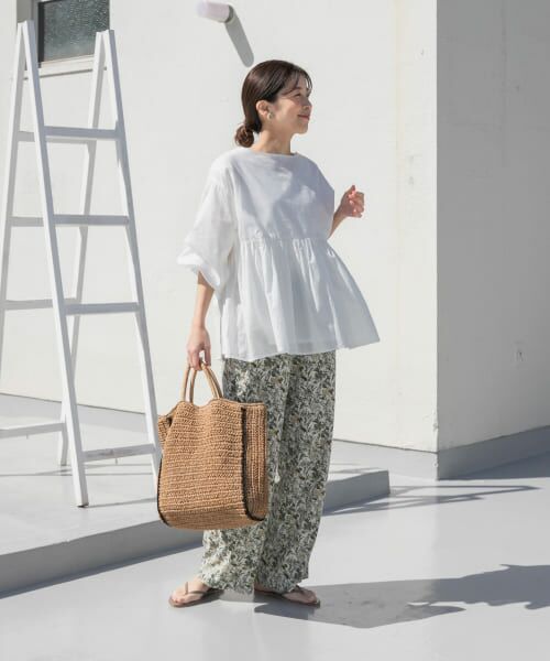 セール】 コットンボイル2WAYブラウス （シャツ・ブラウス