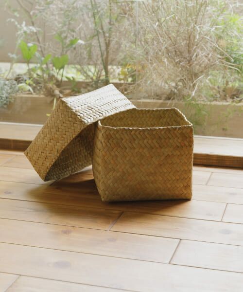 WEB限定』サイアム カチュー水草ふた付き四角BOX M （インテリア