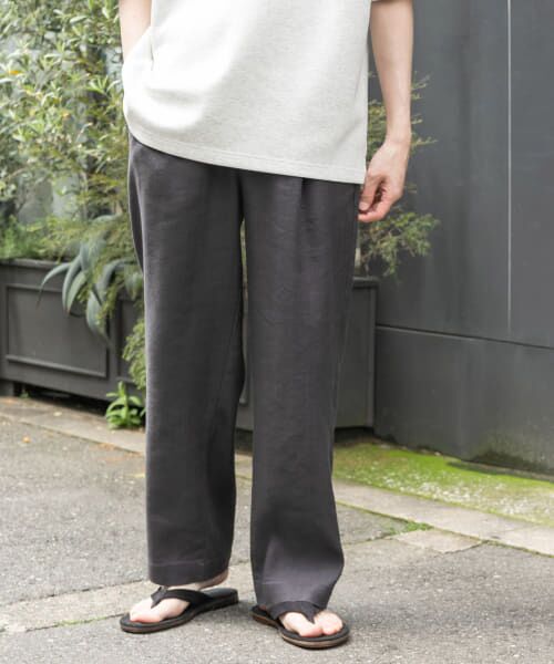 ＊＊URBAN RESEARCH DOORS / アーバンリサーチ ドアーズ その他パンツ | FORK&SPOON　ヘンプ混イージーパンツ（CHARCOAL）