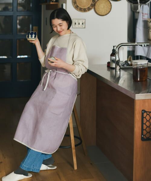＊＊URBAN RESEARCH DOORS / アーバンリサーチ ドアーズ キッチンツール | 『別注』fog linen work×DOORS　リネンパイピングエプロン（ラヴァント）