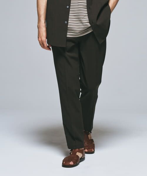 ＊＊URBAN RESEARCH DOORS / アーバンリサーチ ドアーズ その他パンツ | 『UR TECH DRYLUXE』『イージーケア/速乾』テーパードパンツ（BROWN）