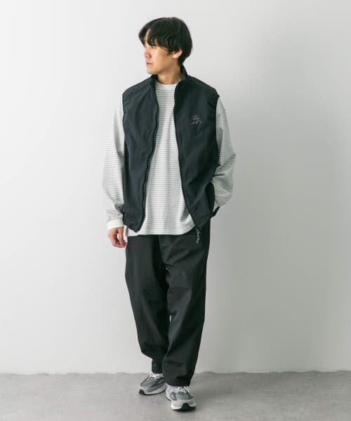 URDリップストップナイロンベスト ブラック URBAN RESEARCH DOORS ベスト ジレ 「セットアップ対応」URD