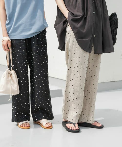 今季　新品未使用　ドアーズ　リネンドットパンツ URBAN RESEARCH DOORS パンツ リネンドットイージーパンツ