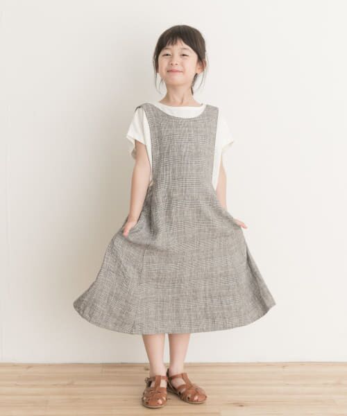 ＊＊URBAN RESEARCH DOORS / アーバンリサーチ ドアーズ ワンピース | 『親子リンク』リネンレーヨンジャンパースカート(KIDS)（CHECK）
