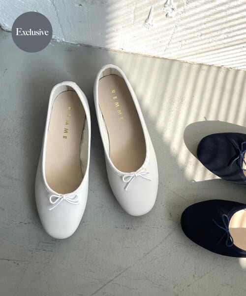 ＊＊URBAN RESEARCH DOORS / アーバンリサーチ ドアーズ バレエシューズ | 『別注』REMME×DOORS　バレエシューズ（IVORY）