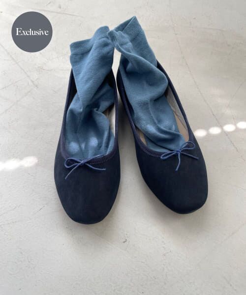 ＊＊URBAN RESEARCH DOORS / アーバンリサーチ ドアーズ バレエシューズ | 『別注』REMME×DOORS　バレエシューズ（NAVY）