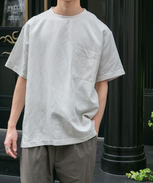 ＊＊URBAN RESEARCH DOORS / アーバンリサーチ ドアーズ Tシャツ | FORK&SPOON　リネン混ショートスリーブプルオーバー（IVORY）