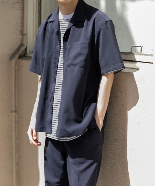 ＊＊URBAN RESEARCH DOORS / アーバンリサーチ ドアーズ シャツ・ブラウス | 『セットアップ対応/速乾』FORK&SPOON　TEC LINENシャツ（DKNAVY）