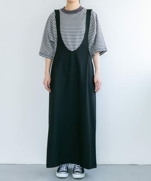 新品タグ　FORK&SPOON　テントラインUネックワンピース　アーバンリサーチ FORK&SPOON テントラインUネックワンピース(1 BROWN