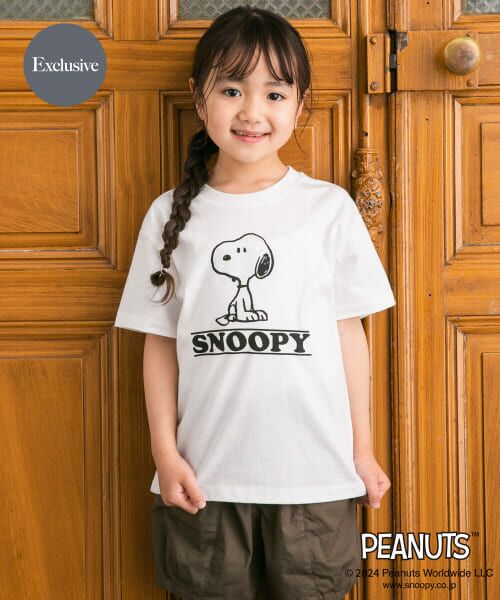 ＊＊URBAN RESEARCH DOORS / アーバンリサーチ ドアーズ トップス | 『親子リンク』『別注』Sports Wear×DOORS　PEANUTS Tシャツ(KIDS)（WHITE）