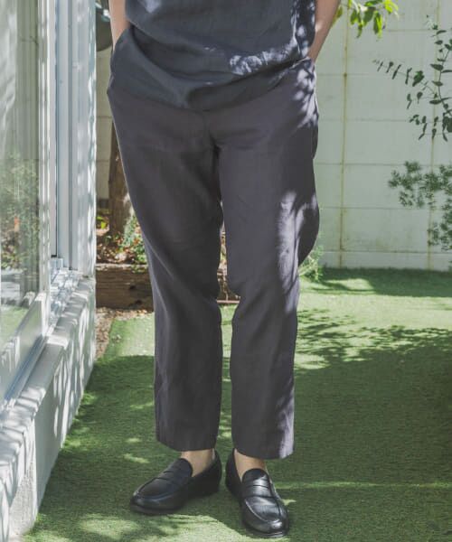 ＊＊URBAN RESEARCH DOORS / アーバンリサーチ ドアーズ その他パンツ | ツイルリネン イージートラウザー（CHARCOAL）