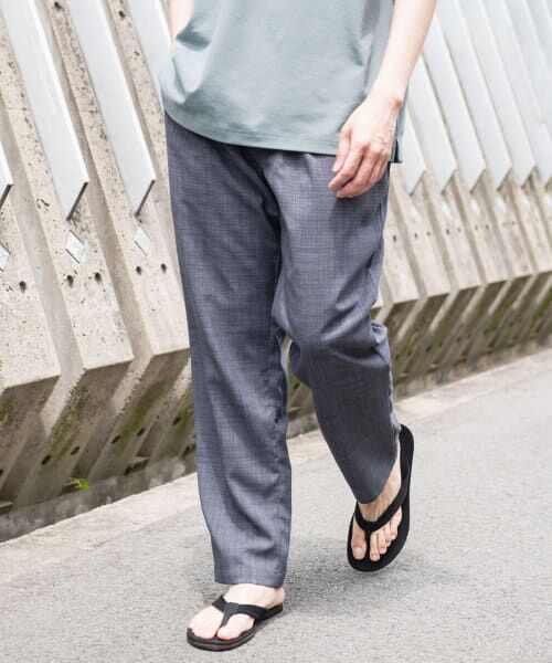 ＊＊URBAN RESEARCH DOORS / アーバンリサーチ ドアーズ その他パンツ | 『吸水速乾/イージーケア』リネンライクイージーパンツ（CHARCOAL）