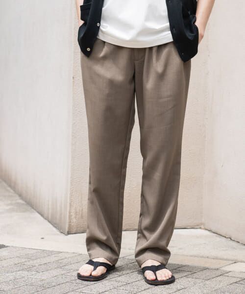＊＊URBAN RESEARCH DOORS / アーバンリサーチ ドアーズ その他パンツ | 『吸水速乾/イージーケア』リネンライクイージーパンツ（KHAKIMOCHA）