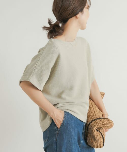 ＊＊URBAN RESEARCH DOORS / アーバンリサーチ ドアーズ Tシャツ | ヨコアゼタックプルオーバー（MINT）