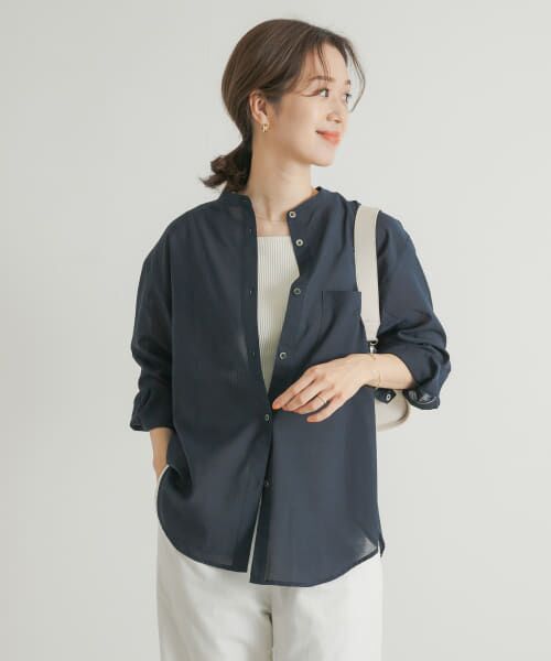 新品タグ付◆ 『UR TECH』バンドカラーシャツ　アーバンリサーチ　DOORS URBAN RESEARCH DOORS｜『一部WEB限定』『UR TECH DRYLUXE