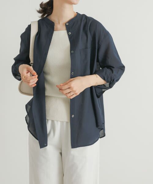 新品タグ付◆ 『UR TECH』バンドカラーシャツ　アーバンリサーチ　DOORS セール】『再入荷』『UR TECH』バンドカラーシャツ（Tシャツ