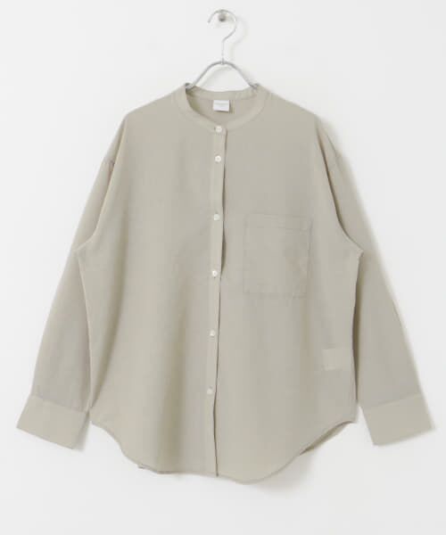 タグ付き『UR TECH』バンドカラーシャツ　ベージュ URBAN RESEARCH シャツ 「UR TECH」バンドカラーシャツ メンズ