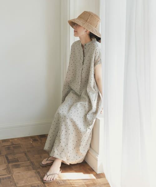 Rene イタリー製生地　ワンピース セール】 キルティングタックワンピース （ワンピース