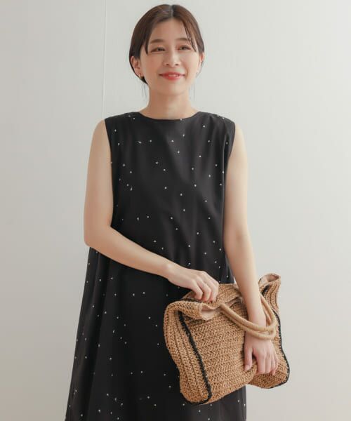 刺繍ドットノースリーブワンピース （ワンピース）｜＊＊URBAN