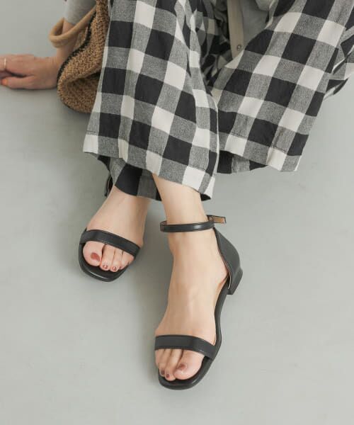＊＊URBAN RESEARCH DOORS / アーバンリサーチ ドアーズ サンダル | アンクルストラップサンダル（BLACK）