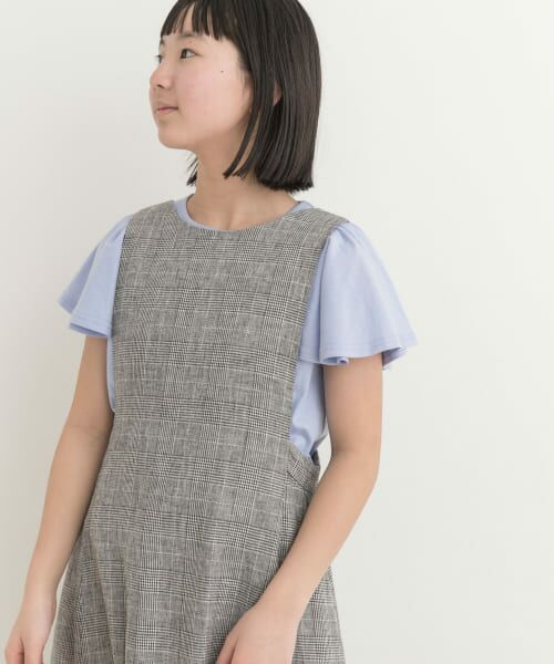 ＊＊URBAN RESEARCH DOORS / アーバンリサーチ ドアーズ トップス | フレアショートスリーブTシャツ(KIDS)（BLUE）