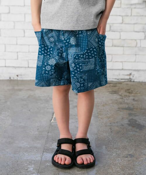 ＊＊URBAN RESEARCH DOORS / アーバンリサーチ ドアーズ パンツ | リップストップショーツ(KIDS)（NAVY）