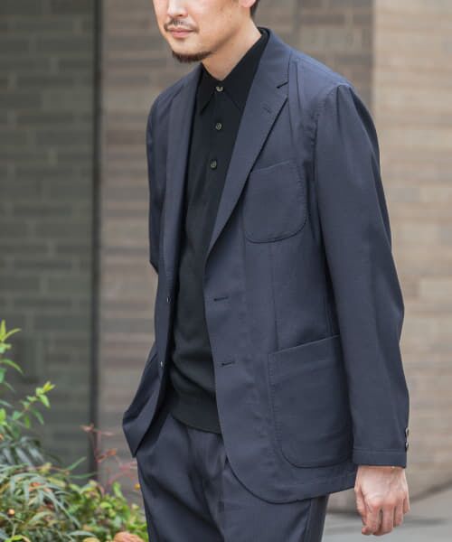 h*1様 LIFE STYLE TAILOR シアサッカー イージージャケット URBAN RESEARCH DOORS カジュアルスーツ 「吸水速乾」「イージー