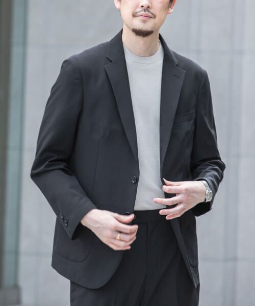 ＊＊URBAN RESEARCH DOORS / アーバンリサーチ ドアーズ テーラードジャケット | 『イージーケア』LIFE STYLE TAILOR　4WAYストレッチライトコンフォータブルJK（BLACK）