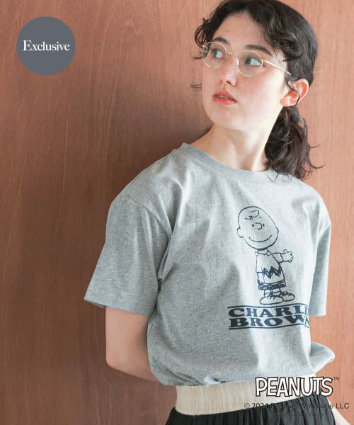 ＊＊URBAN RESEARCH DOORS / アーバンリサーチ ドアーズ Tシャツ | 『別注』Sports Wear×DOORS　PEANUTS Tシャツ（GRAY）