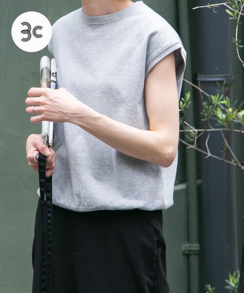 ＊＊URBAN RESEARCH DOORS / アーバンリサーチ ドアーズ Tシャツ | FORK&SPOON　ヘビーウェイト天竺ノースリーブTシャツ（TOPGRAY）