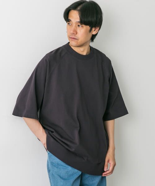 ＊＊URBAN RESEARCH DOORS / アーバンリサーチ ドアーズ Tシャツ | USAコットン オーバーサイズ Tシャツ（CHARCOAL）
