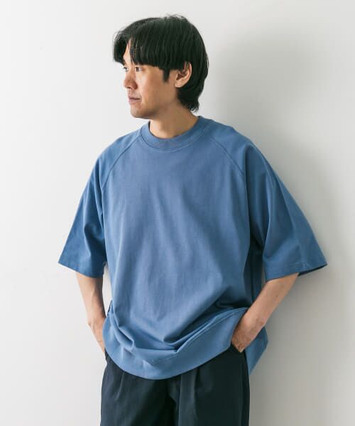 ＊＊URBAN RESEARCH DOORS / アーバンリサーチ ドアーズ Tシャツ | USAコットン オーバーサイズ Tシャツ（BLUE）