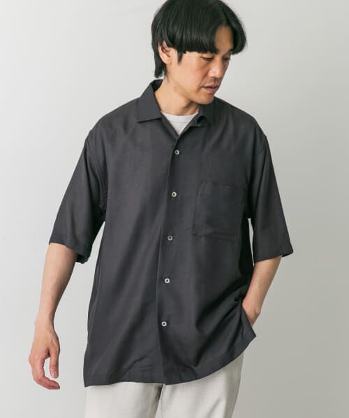 【45R】45rpm リネン100% オープンカラー 2wayベーシックシャツ 45R】45rpm リネン100% オープンカラー 2wayベーシックシャツ