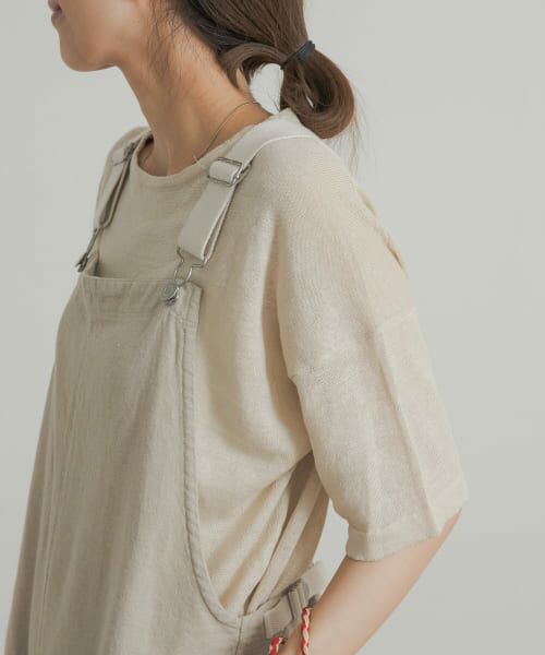 ＊＊URBAN RESEARCH DOORS / アーバンリサーチ ドアーズ ニット・セーター | 『UVカット』リネンボートネックニット（NATURAL）