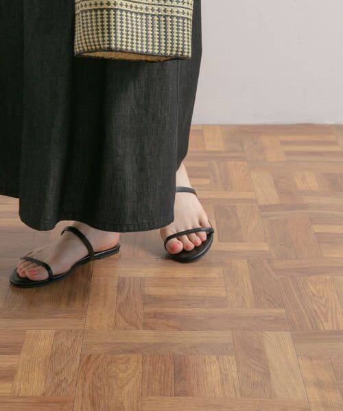 ＊＊URBAN RESEARCH DOORS / アーバンリサーチ ドアーズ サンダル | ダブルストラップサンダル（BLACK）