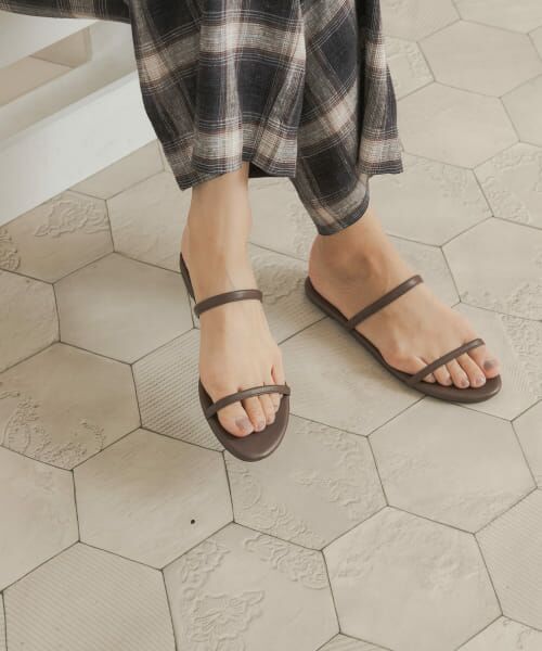＊＊URBAN RESEARCH DOORS / アーバンリサーチ ドアーズ サンダル | ダブルストラップサンダル（BROWN）