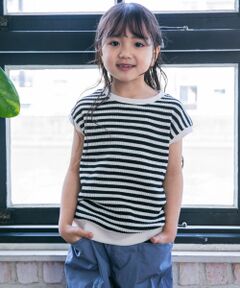 変形ワッフルノースリーブプルオーバー(KIDS)