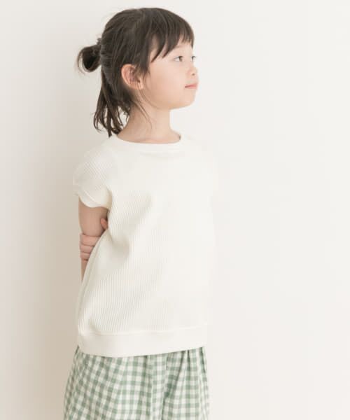 【未使用】ebure　コットンノースリーブプルオーバー　ホワイト ebure(エブール)｜【Living】ライトウールミラノ ショート