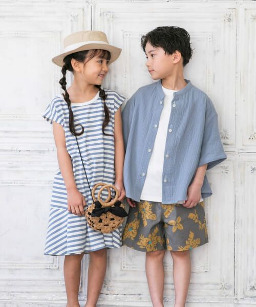セール】 ボーダーフレアワンピース(KIDS) （ワンピース