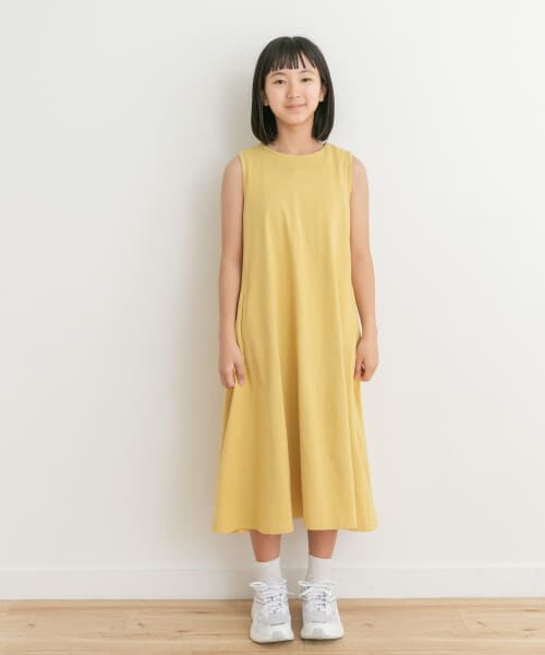 Palava リネンノースリーブフレアワンピース 01op94501.jpg