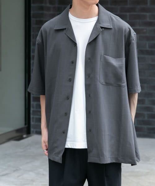 ＊＊URBAN RESEARCH DOORS / アーバンリサーチ ドアーズ シャツ・ブラウス | 『WEB/一部店舗限定』FORK&SPOON　ウールトロライクシャツ（GRAY）